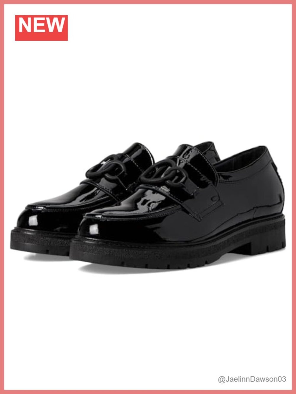Women's Leather Loafers Slip-On Round Toe Block Heel Business Casual